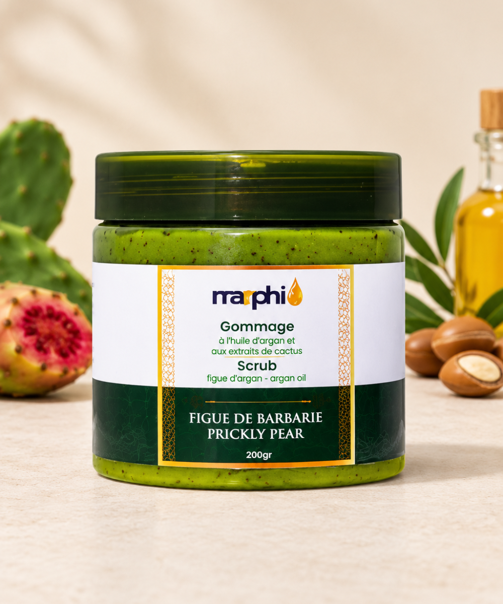 Argan and prickly pear facial scrub