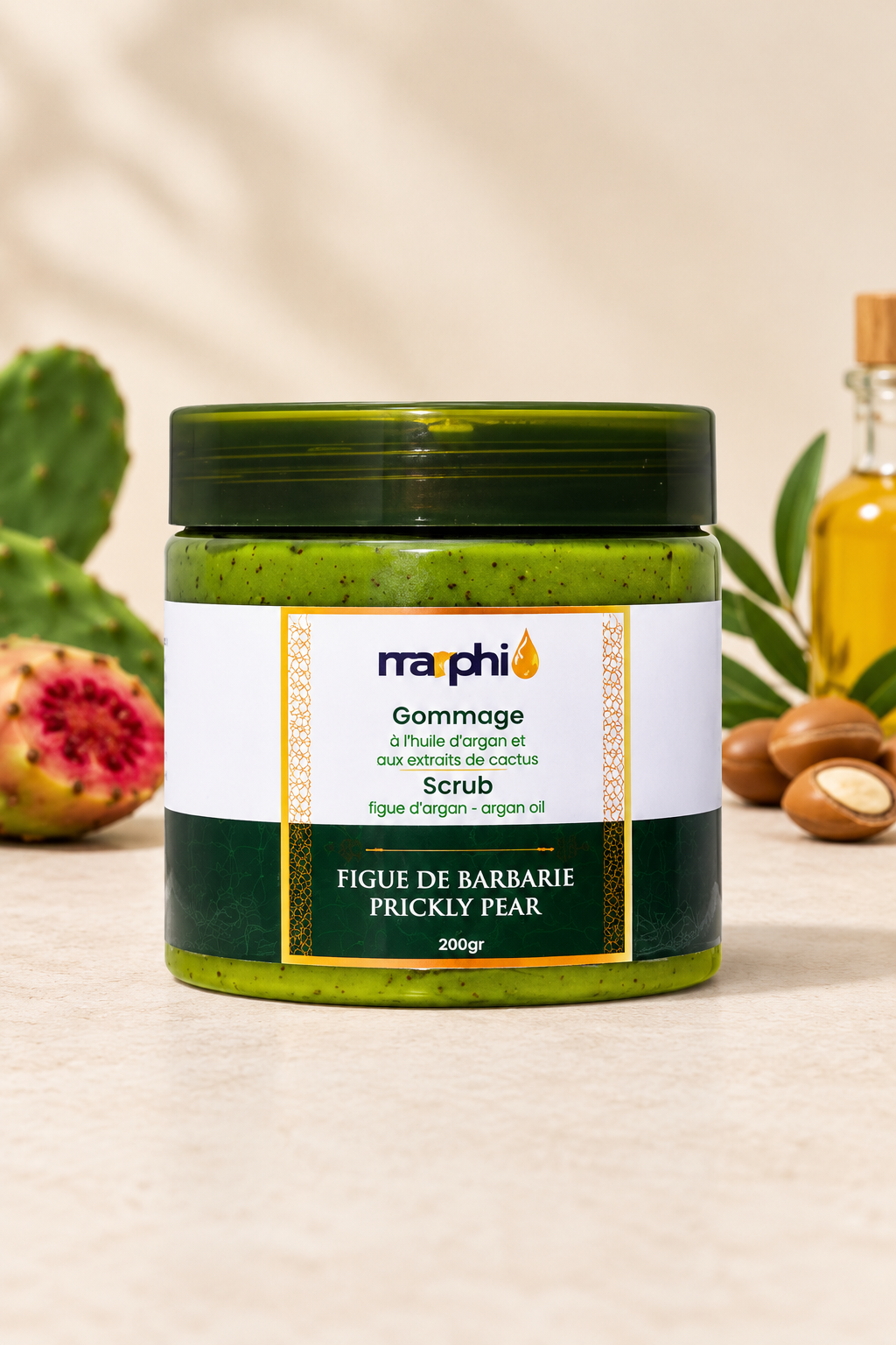 Argan and prickly pear facial scrub
